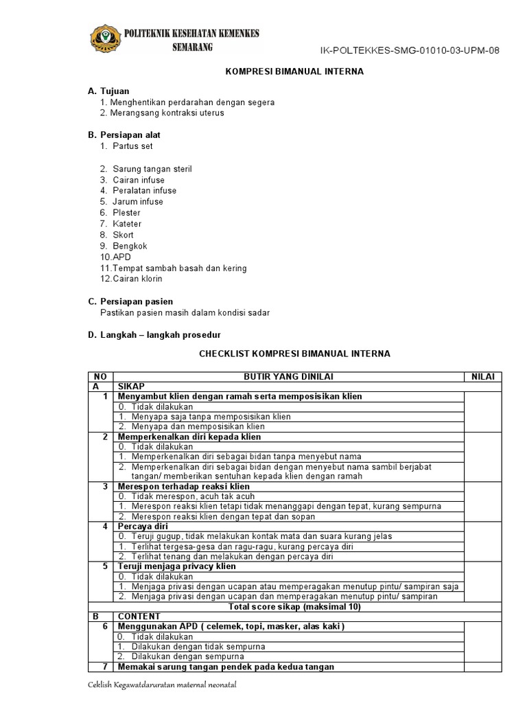 Checklist Kbi | PDF