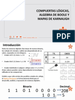 Compuertas lógicas, álgebra de Boole y mapas de Karnaugh