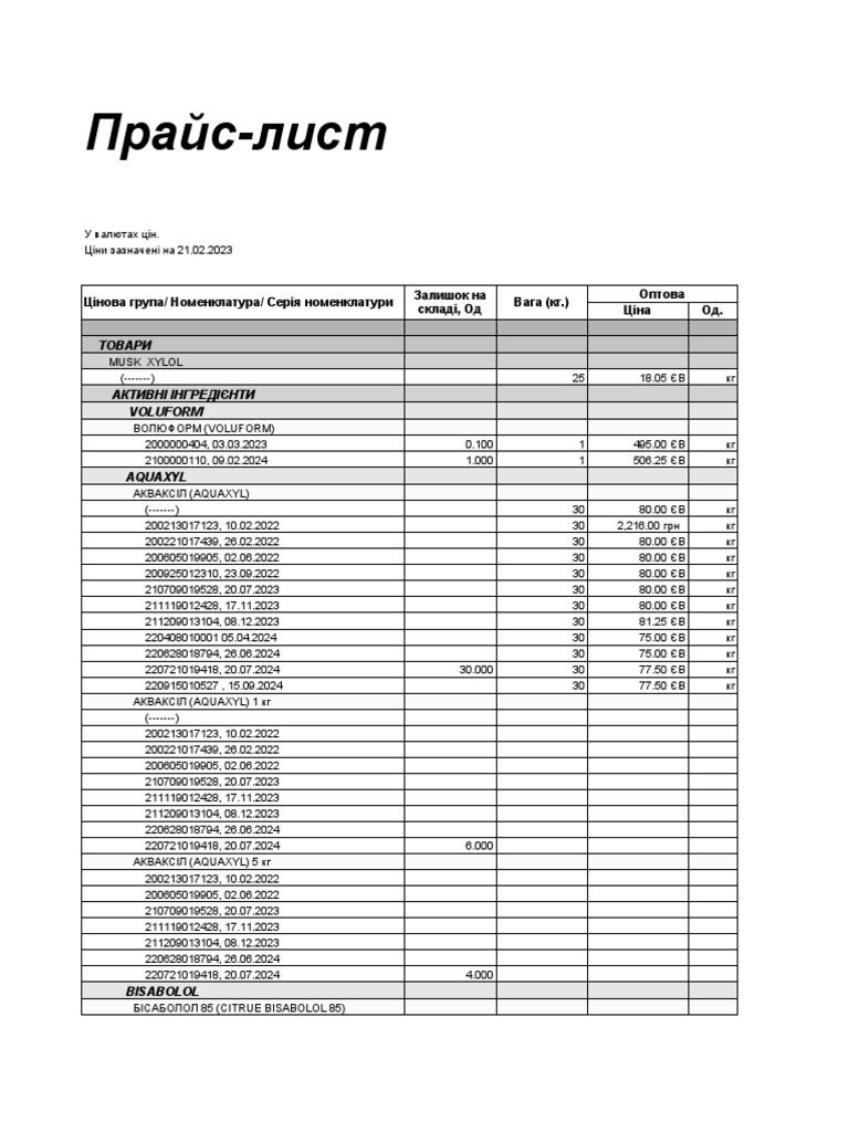 Прайс 21.02 | PDF