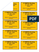 1st HRPTA Meeting Label