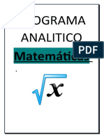 Programa Analitico Matematicas