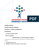 Carrera: Derecho Materia: Derechos Humanos Docente: Lic. Genoveva Barrientos Estudiantes: - Juan Jousset Aguilar Condori - María Rene Aguilera