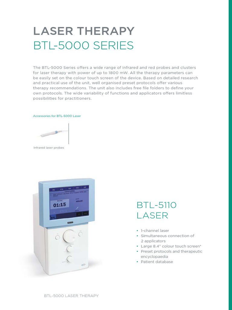 BTL-5000 Laser Therapy Overview | PDF | Technology & Engineering