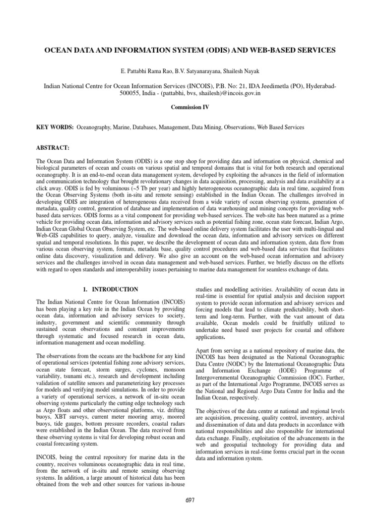 Ocean Data Management and Services | PDF