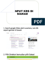 Cara Input KRS & Bukti Pembayaran