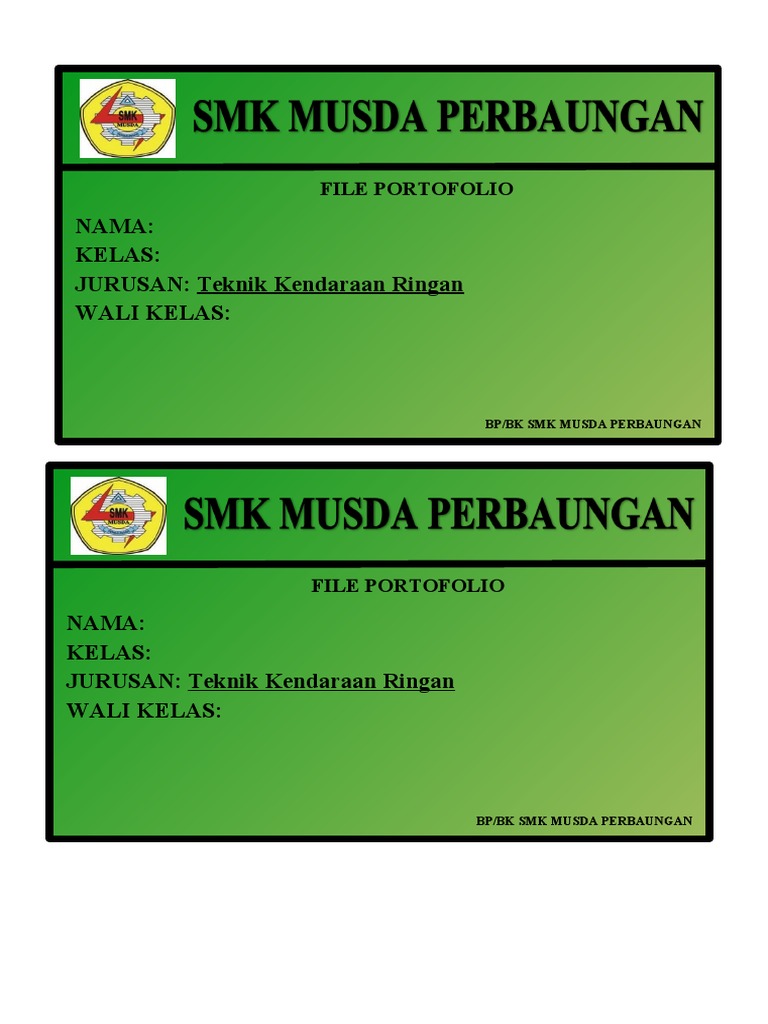 Cover File Portofolio | PDF