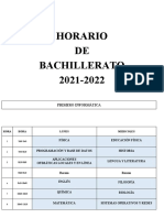 Horario 2021 Presencial - Jornada Matutina 2021-2022 Basica y Bachillerato