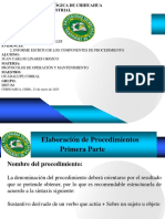 Informe Escrito de Los Componentes de Procedimiento