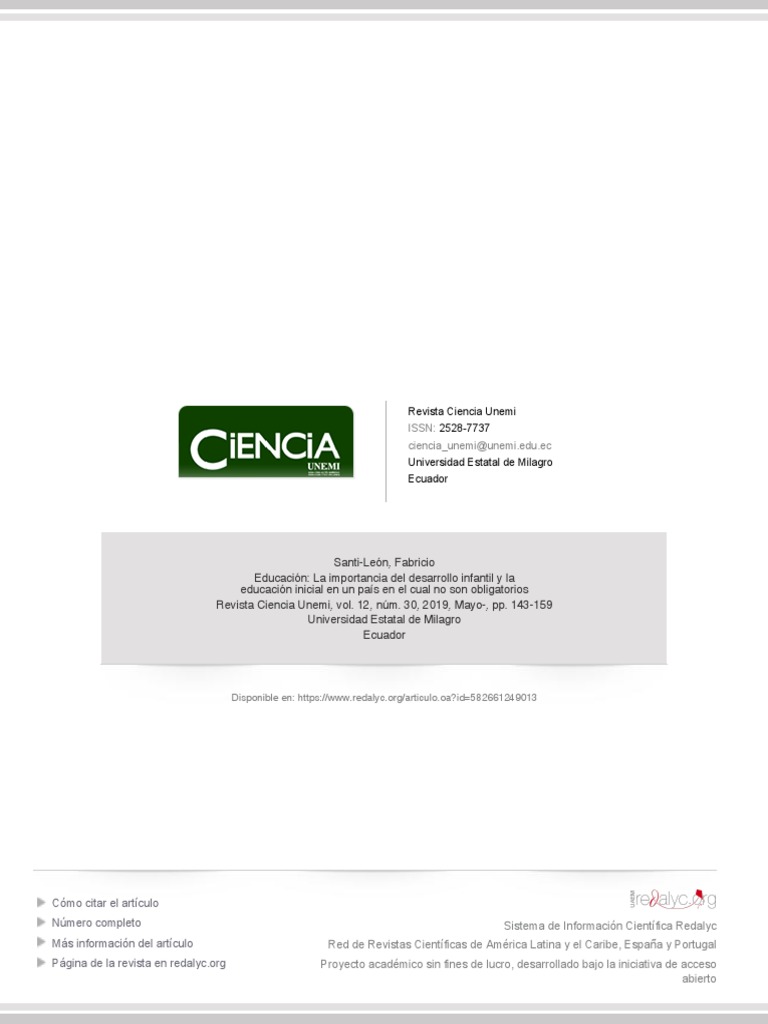 Importancia del Desarrollo Infantil Integral | PDF | Educación de la ...