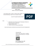 Surat Tugas Pendampingan Piskiater An Dr. Fidinasjah DKK Tanggal 13 Desember 2022