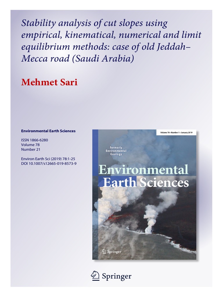 Stability Analysis of Cut Slopes Using Empirical, Kinematical ...