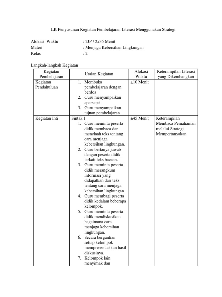 Kegiatan Literasi Di Sekolah Pdf