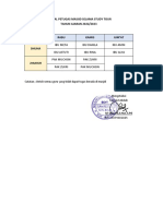 Jadwal Petugas Masjid dan Pelajaran Selama Study Tour