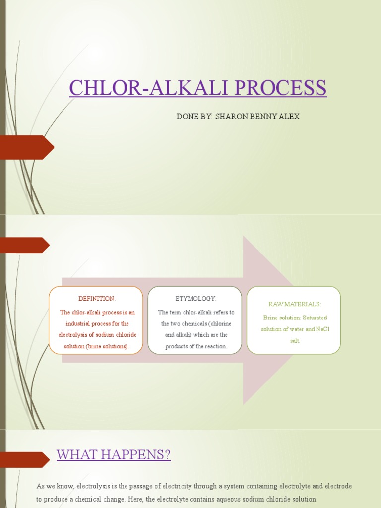 ChlorAlkali Process Chemistry 1 PDF