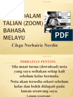 Kelas dalam talian (ZOOM) ayat normal songsang