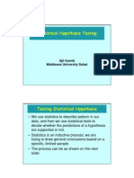 STATISTICAL HYPOTHESIS TESTING