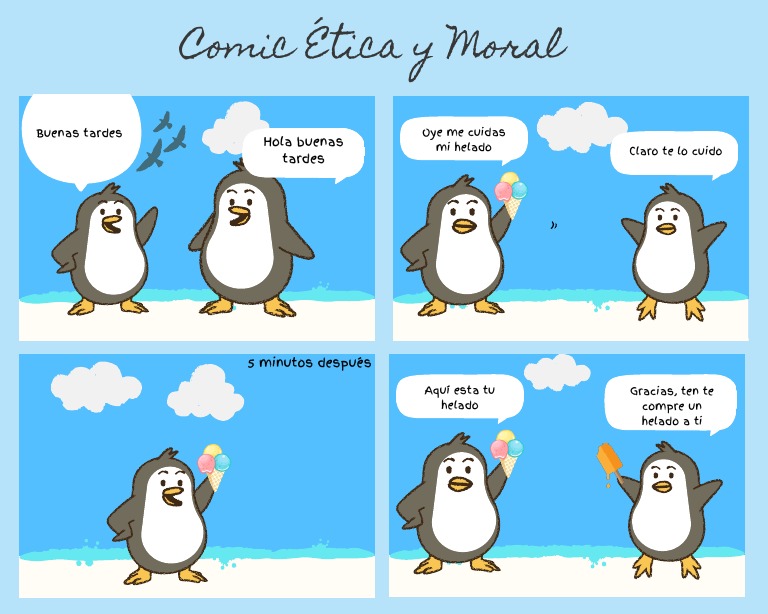 Comic de Ética y Moral en 4 Viñetas | PDF
