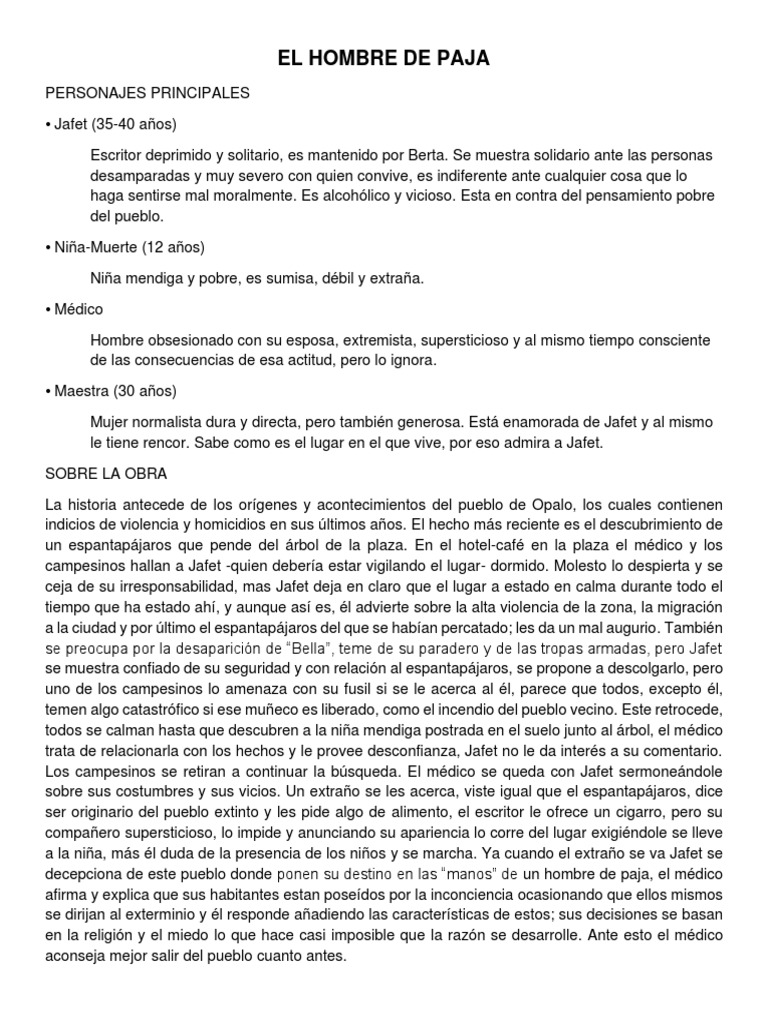El Hombre de Paja PDF