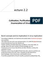 Cultivation, Purification and Enumeration of Viruses