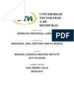 Tare de Derecho Procesal Laboral