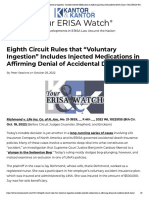 Eighth Circuit Rules That "Voluntary Ingestion" Includes Injected Medications in Affirming Denial of Accidental Death Claim - Your ERISA Watch®