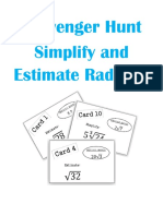 Scavenger Hunt Simplify and Estimate Radicals