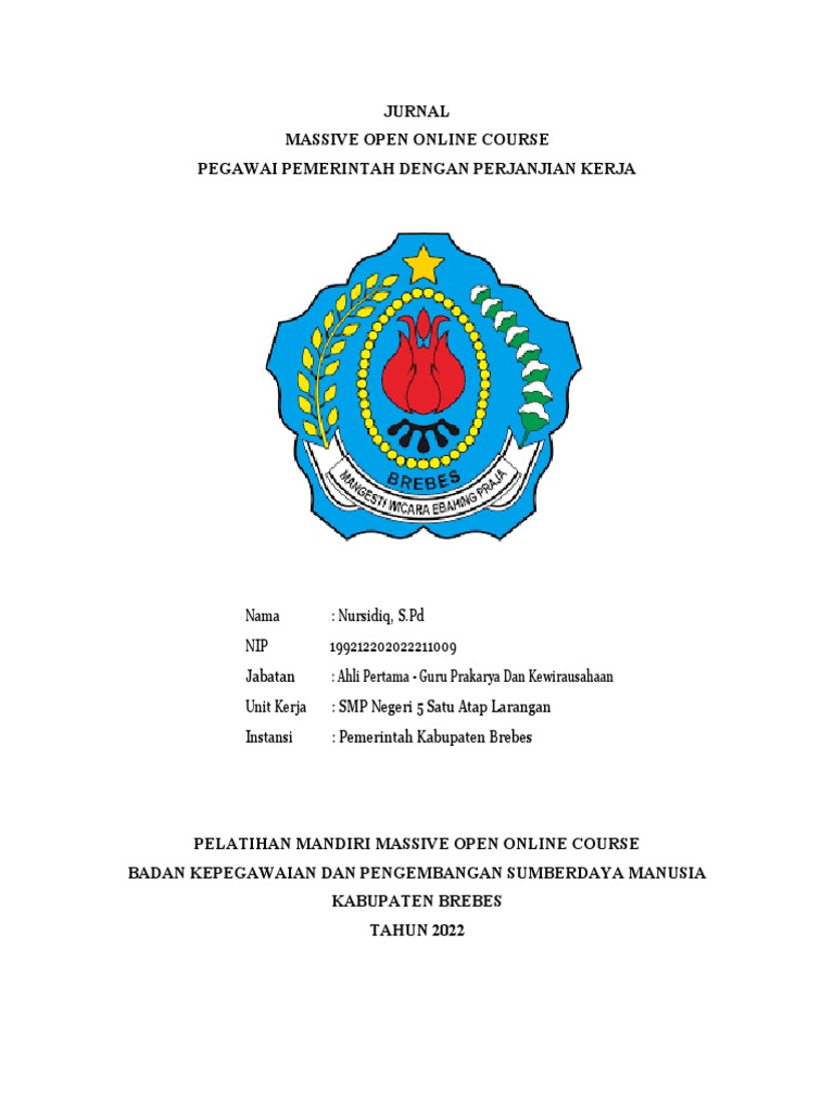 Contoh Jurnal Individu MOOC PPPK Nursidi | PDF