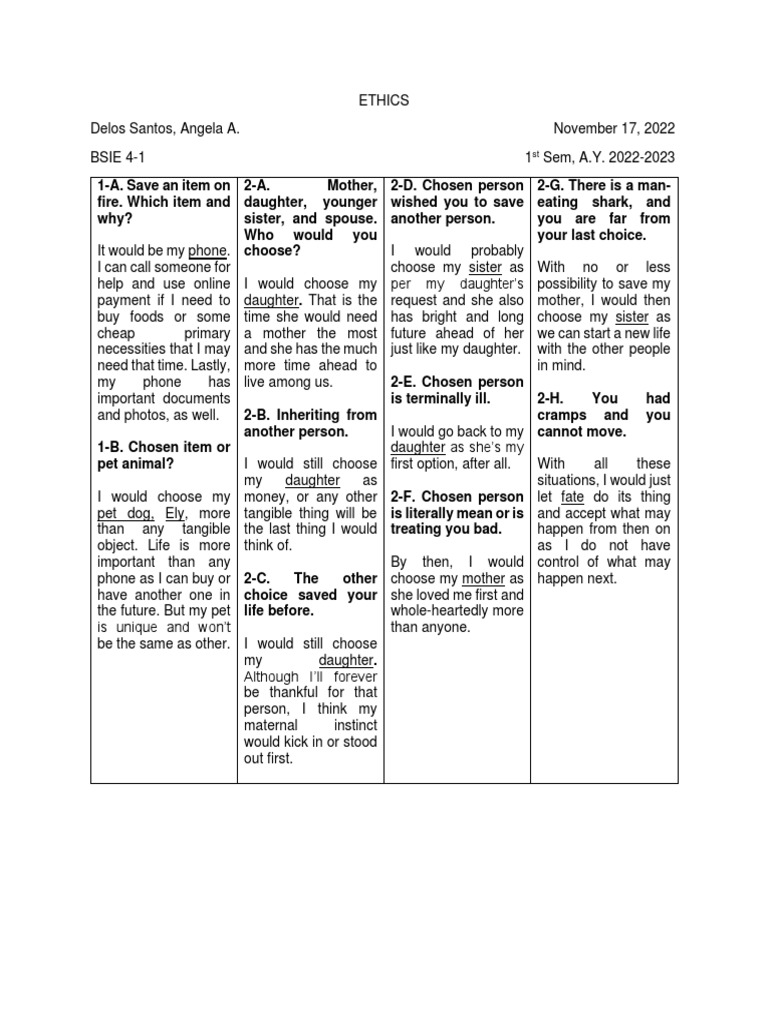 ETHICS Worksheets | PDF | Infidelity | Consent