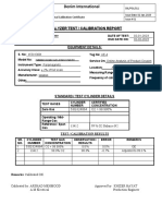 Internal Calibration Certificate