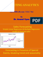 Forecasting Sales Using Simple & Multiple Regression Models
