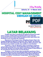 Hospital Cost Management Dengan MS Excel - Workshop 2 Hari - Jakarta, 16-17 Maret 2023
