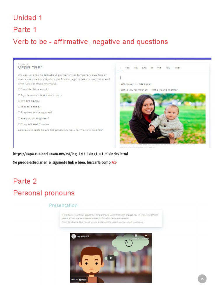 Gramática básica de inglés A1 | PDF | Crecimiento personal y ...