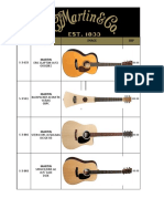 Martin guitars inventory with prices