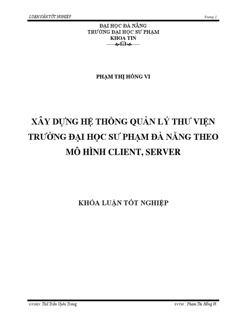  123doc xay dung he thong quan ly thu vien truong dai hoc su pham da