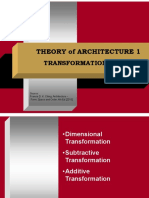 Theory of Architecture 1: Dimensional, Subtractive, and Additive Transformations