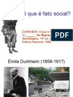O que é fato social segundo Durkheim