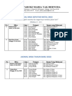 Jadwal Misa Natal Plus 2022