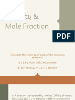 Molality & Mole Fraction