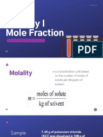 Molality I Mole Fraction