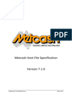 Metcash Host 7.1.0 Specification