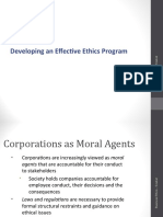 Developing an Effective Corporate Ethics Program