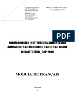 Fomration IA 2021 - Module Français