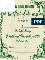 Certificate of Marriage