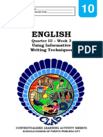 English10 - q3 - CLAS3 - Using Informative Writing Techniques - v4 - FOR QA - Carissa Calalin