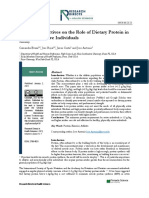 Recent Perspectives On The Role of Dietary Protein in Physically Active Individuals