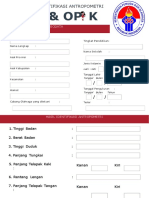 Formulir Tes Identifikasi Antropometri