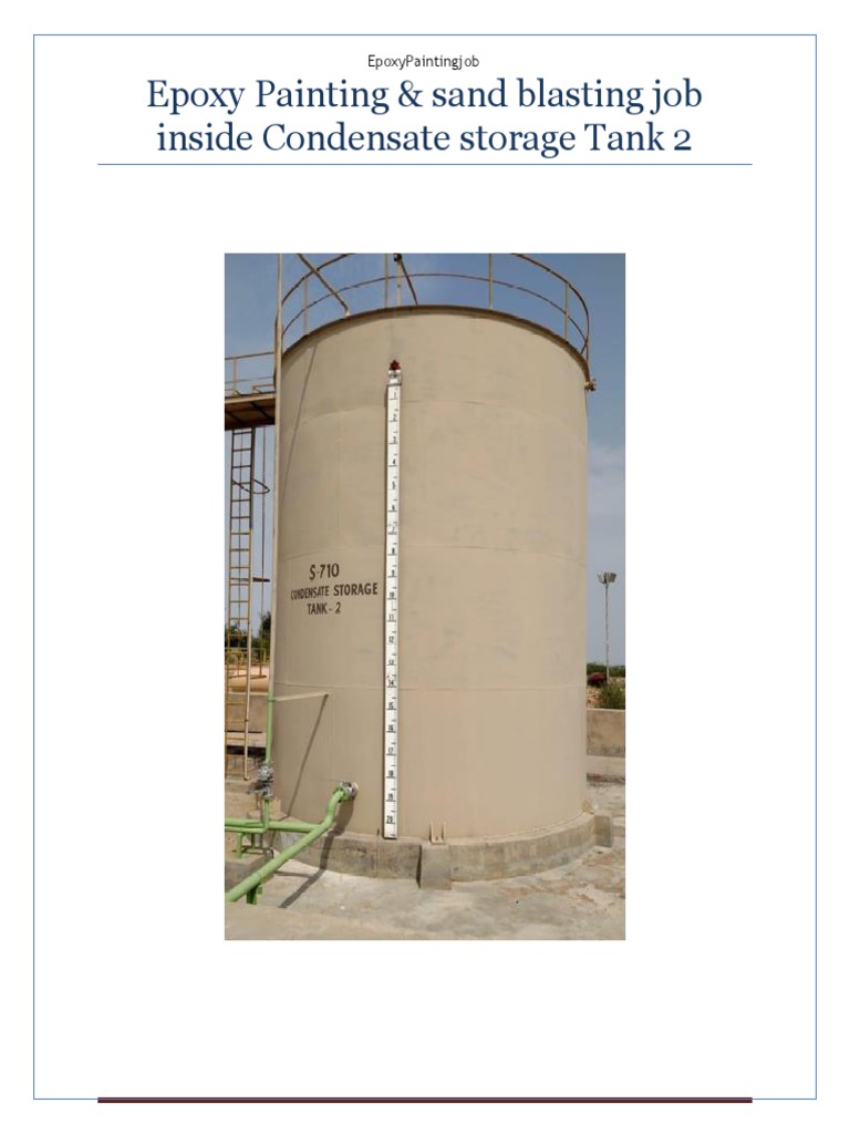 Epoxy Painting & Sand Blasting Job PDF Epoxy Corrosion
