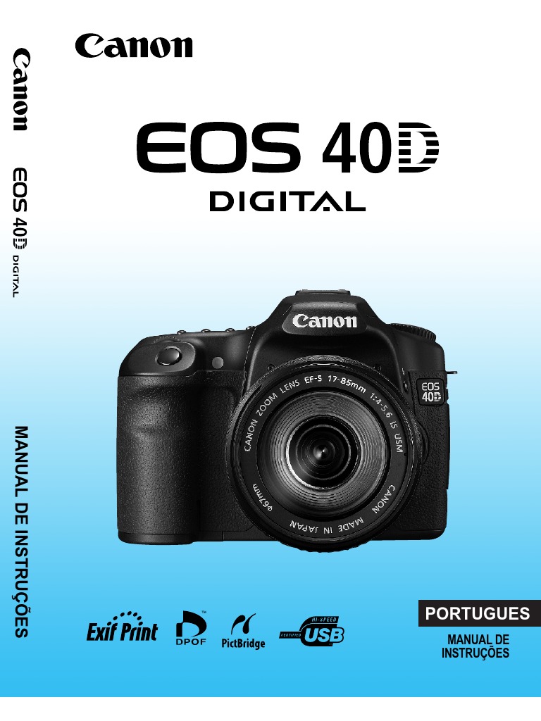 Canon EOS 40D Manual Portugues | PDF