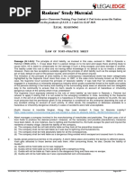 Law of Tort - Practice Sheet