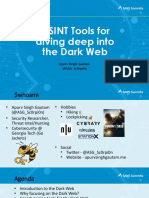 OSINT Tools For Diving Deep Dark Web - Apurv Singh Gautam
